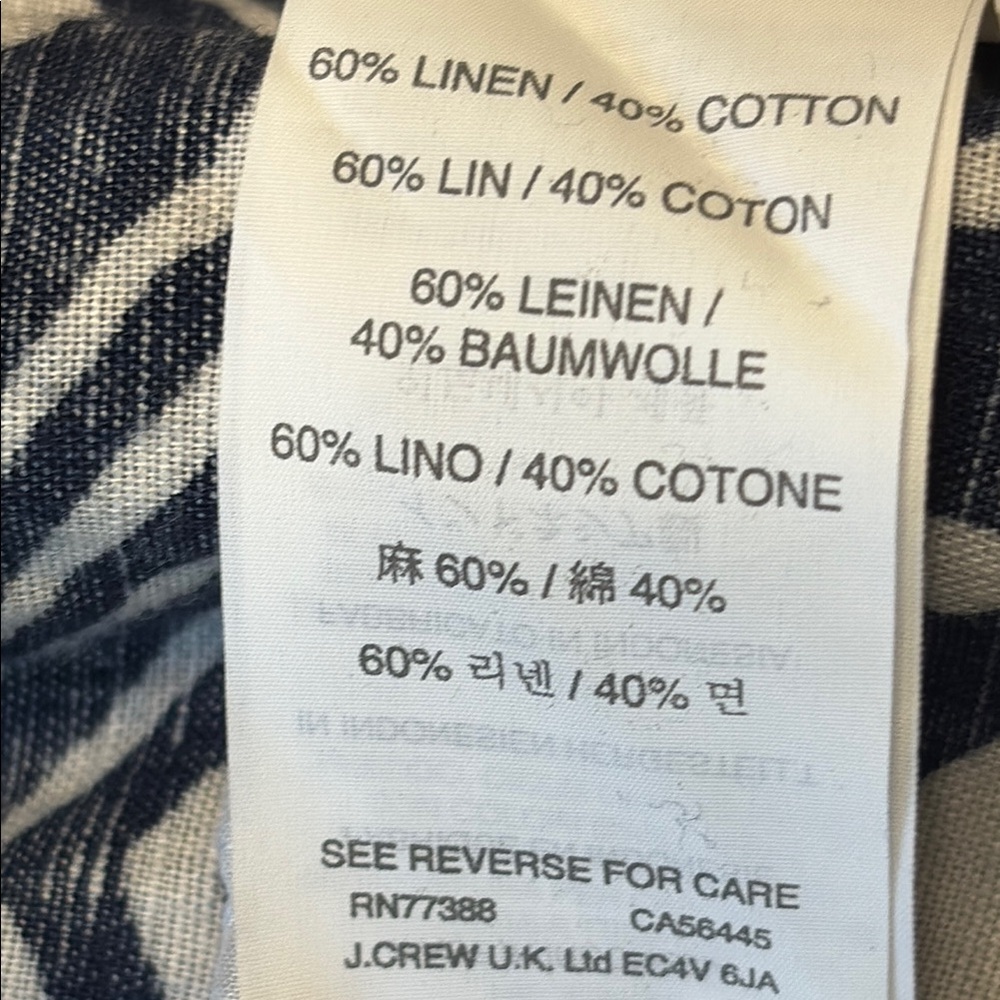 J. Crew Navy and White Patterned Dress-NWOT-No Flaws - Picture 11 of 12